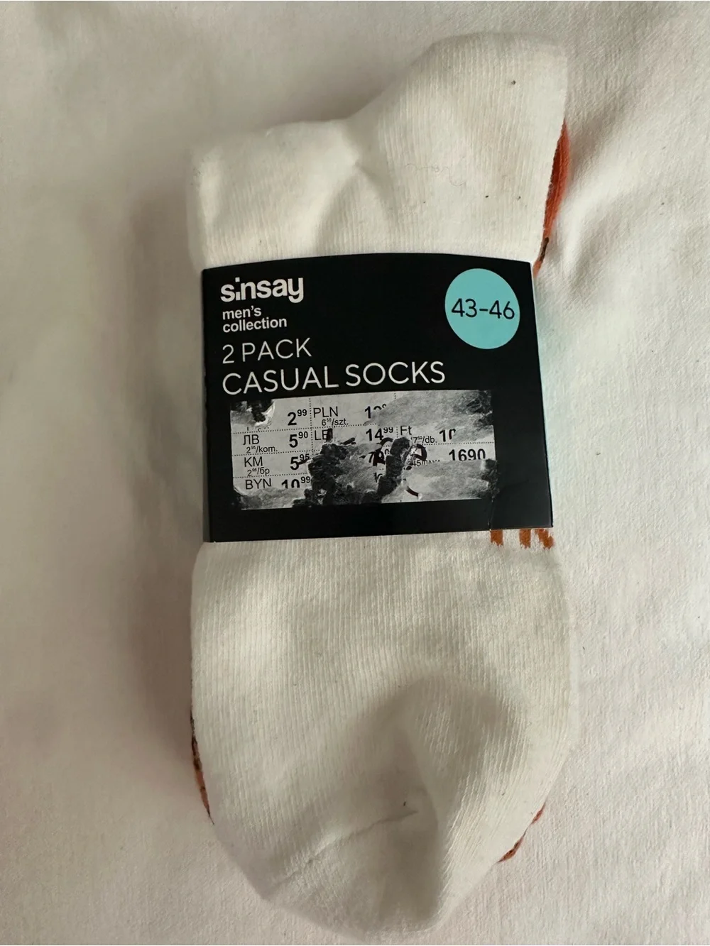 Orange Pumpkin Pattern and white Socks